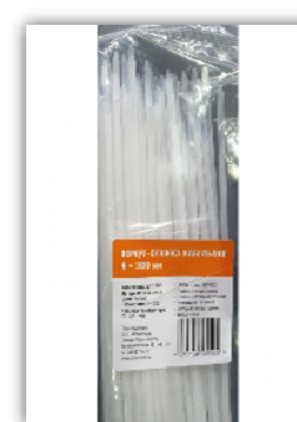 Хомут-стяжка кабельная 4*300мм 100шт